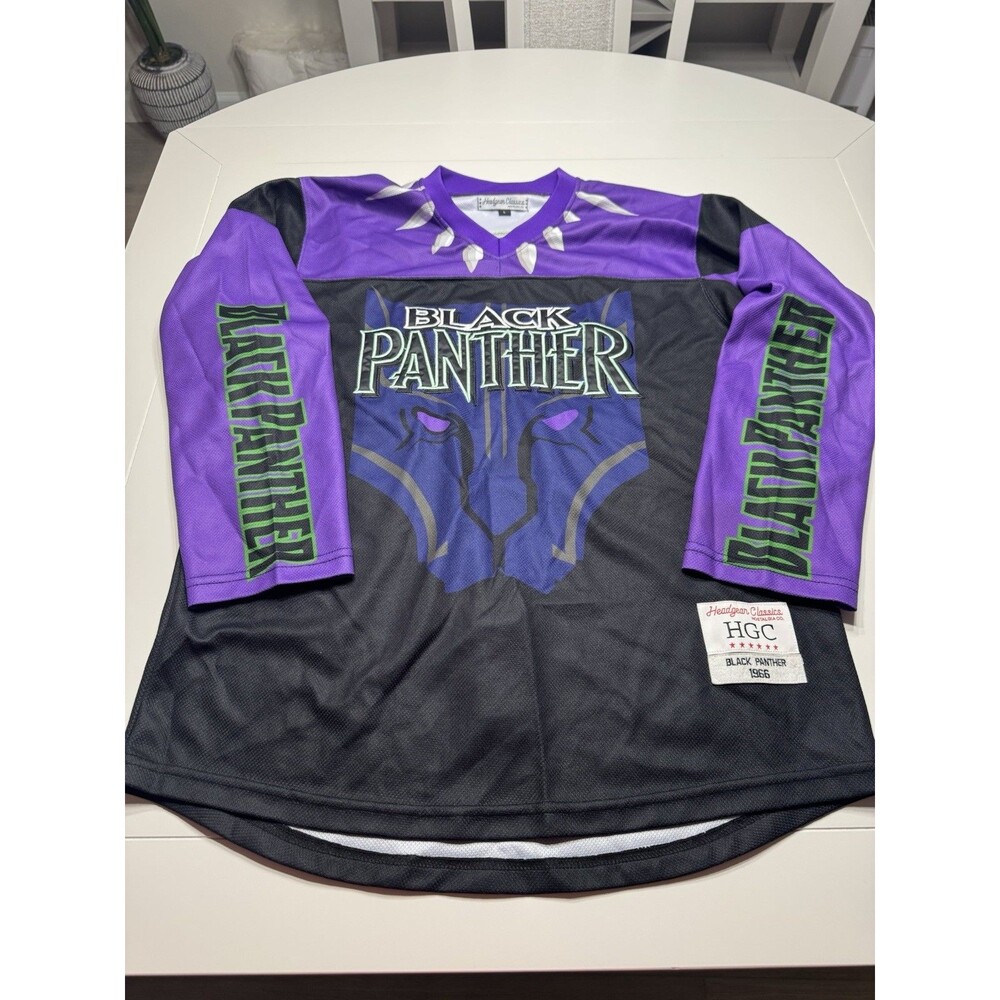 Black Panther Headgear Classics Purple/Black Jersey Mens Large - Hockey Style